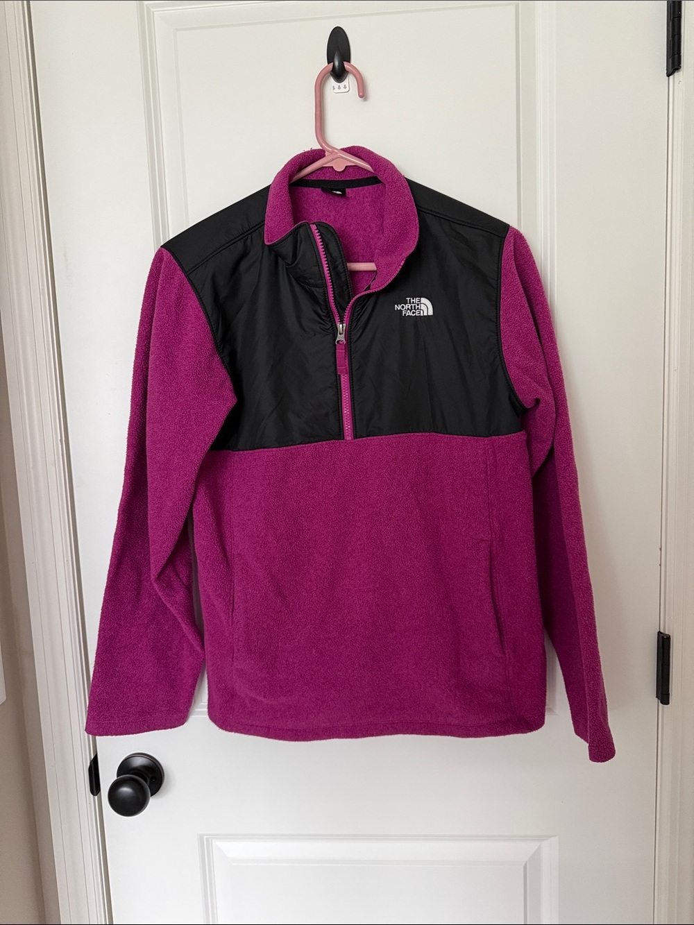 The North Face Fleece Pullover with Black Chest Panel